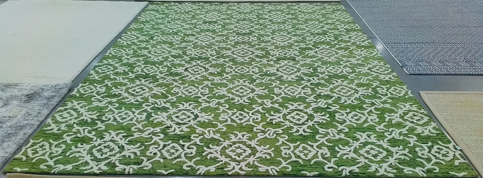 GREEN / IVORY 10'-0" x 14'-0" Back Stain Rug Reduced Price 1172798110 BLM104Y-10 gallery