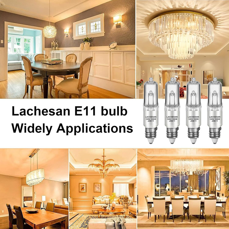JDE11 120V 100W, E11 Halogen Bulb（Replacement E11 Led Bulb） T4 Mini Candelabra B gallery