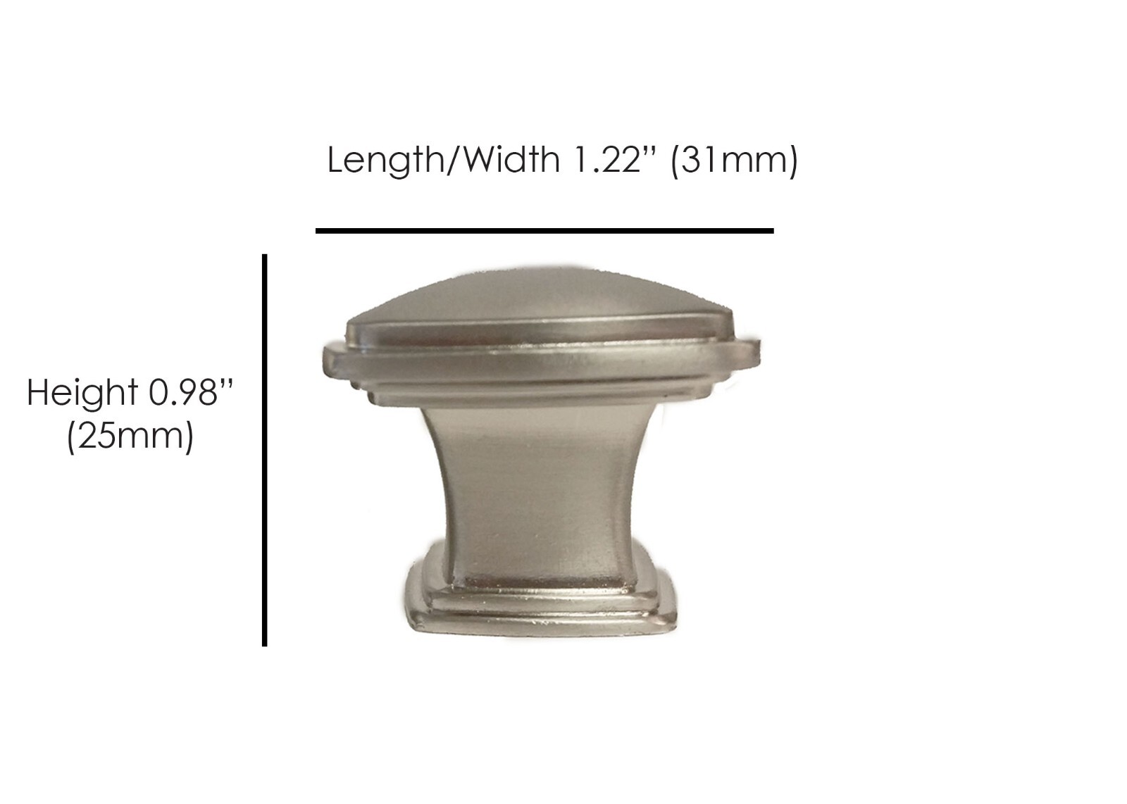 Square Knobs Modern Handle Pull Kitchen/Bathroom Cabinet Hardware Brushed KPT gallery