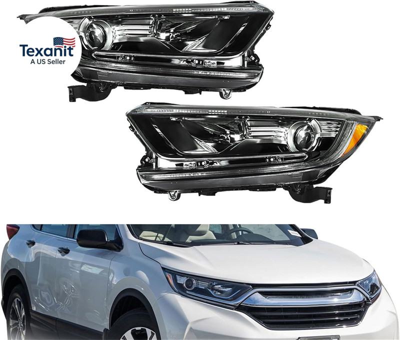 Driver and Passenger Side Headlight Assembly Replacement for Honda CRV LX EX EXL gallery