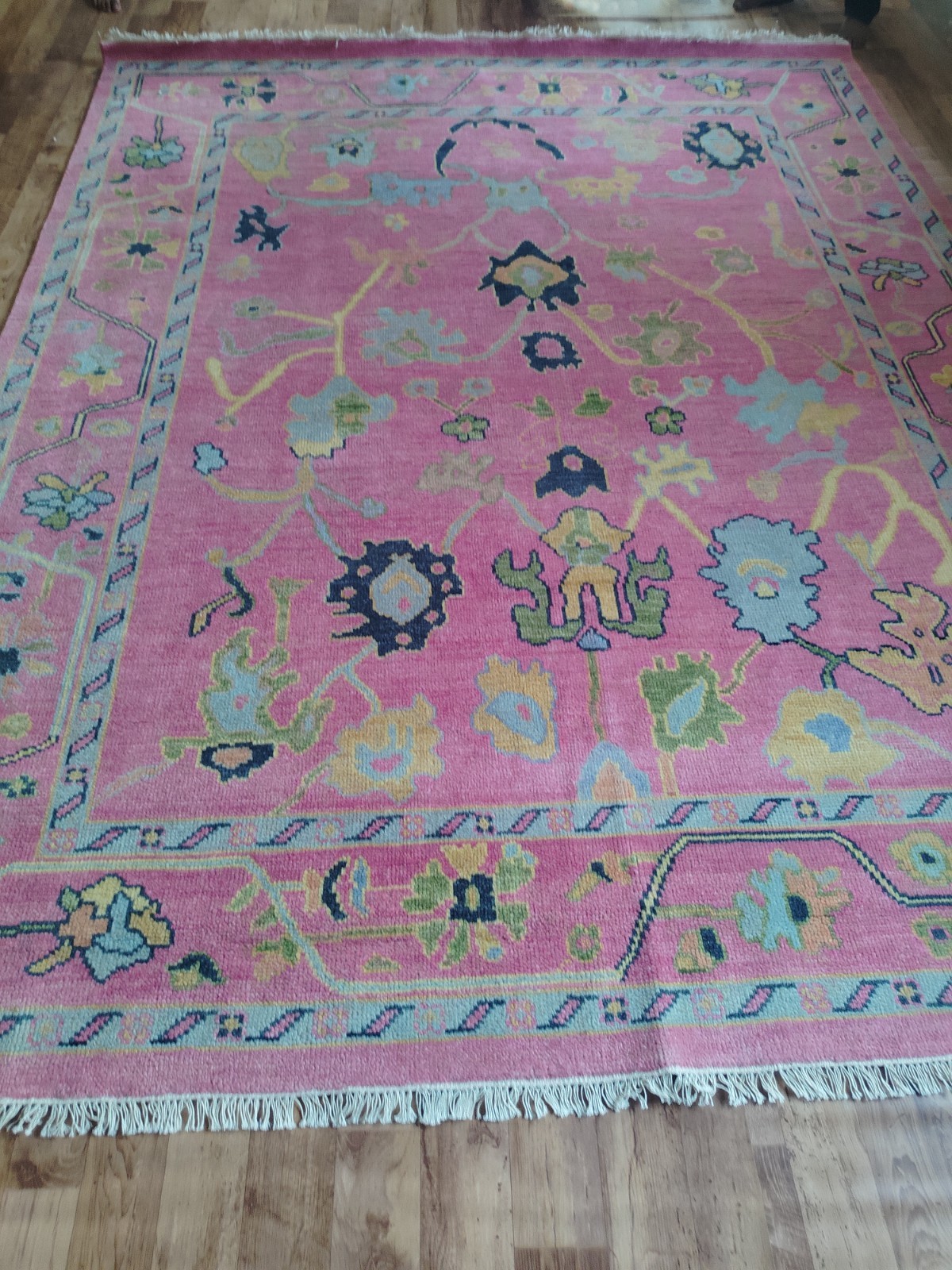Oushak Hand Knotted Turkish Design Rug for living room All sizes available !! gallery