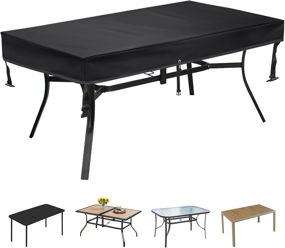 Outdoor Table Cover rectangular (72" L x 35" W x 6" H), Patio Table Cover rectan