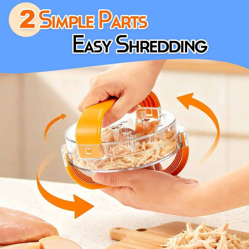 Chicken Shredder - Chicken Breast Shredder Tool Twist, Clear Meat Grinders Shred gallery