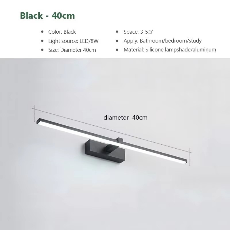 LED Mirror Wall Light 23.6in / 60cm Bathroom Vanity Lamp Natural White gallery