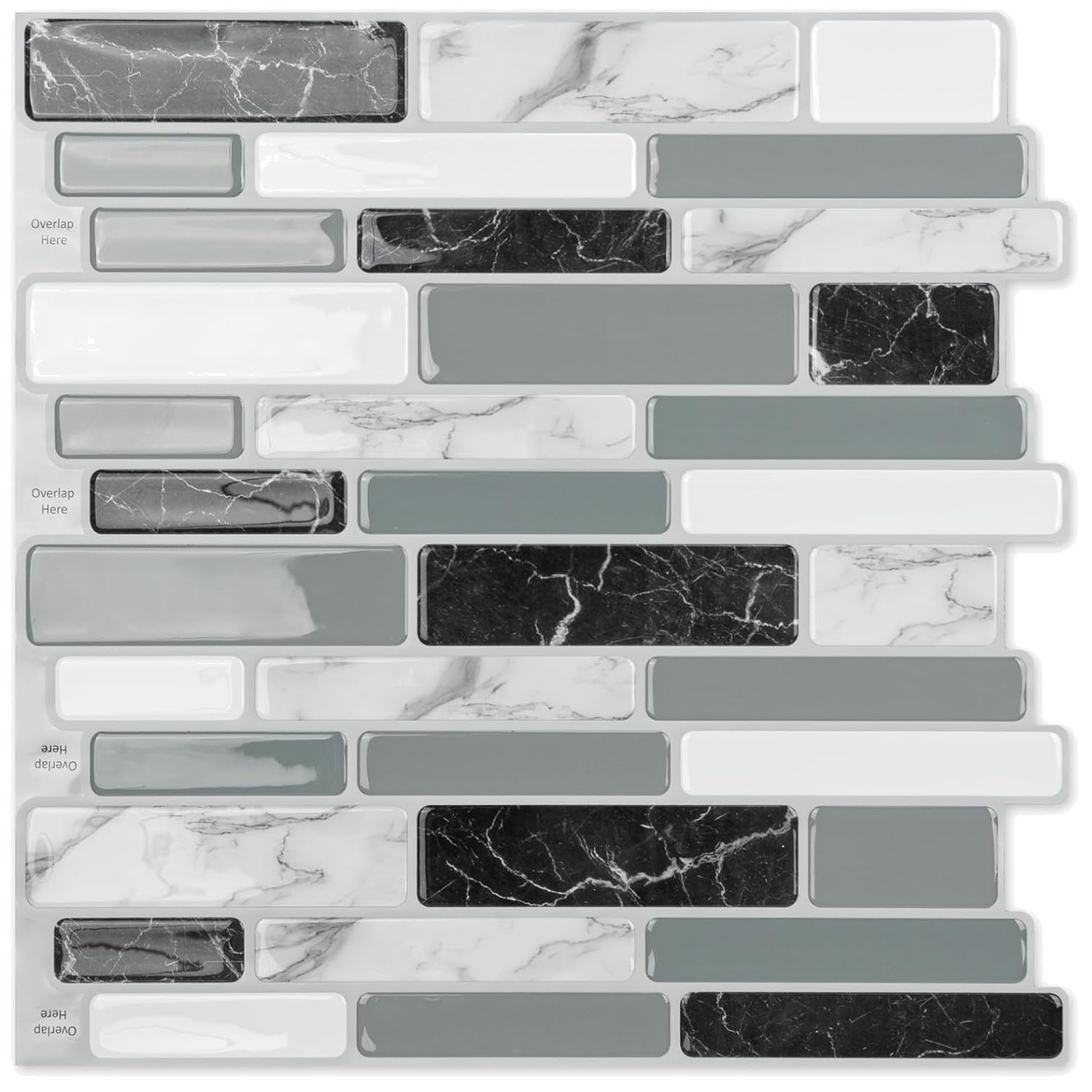 Easy Installation Peel and Stick Wall Tiles - 20 Count gallery