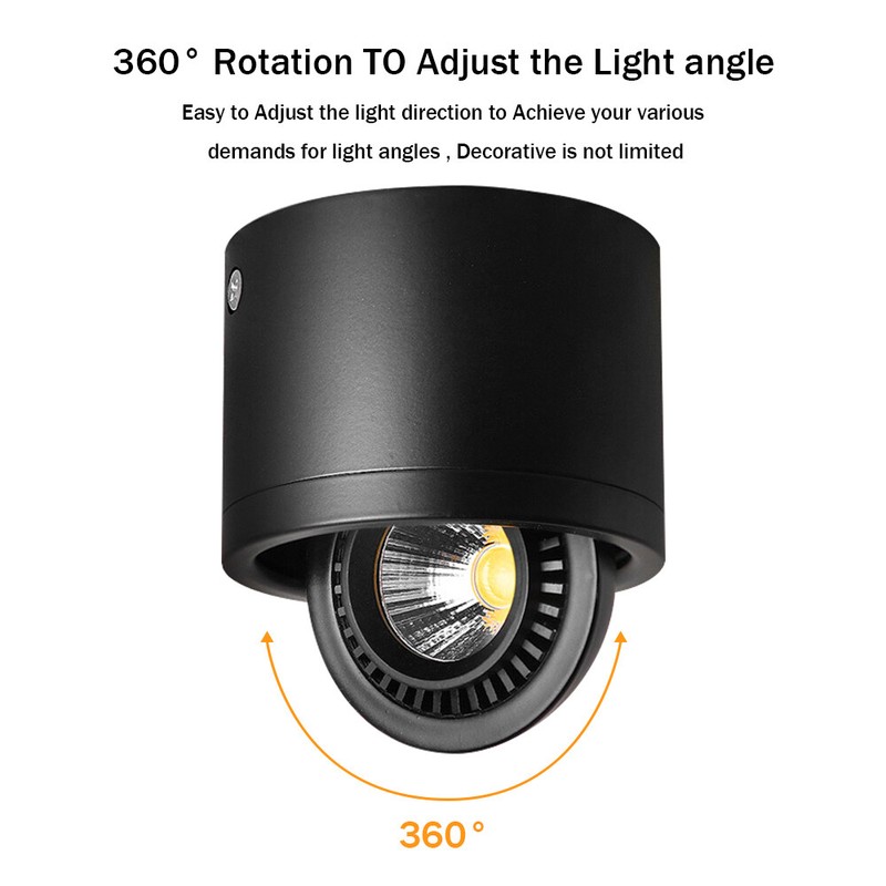 Adjustable Surface Mounted LED Ceiling Downlight Wall Spot Light + Driver HRM gallery