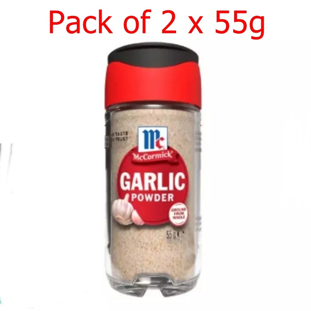 2 x 55g McCormick Garlic Powder, Steak, Marinating Meats, Fried Chicken, Soups gallery