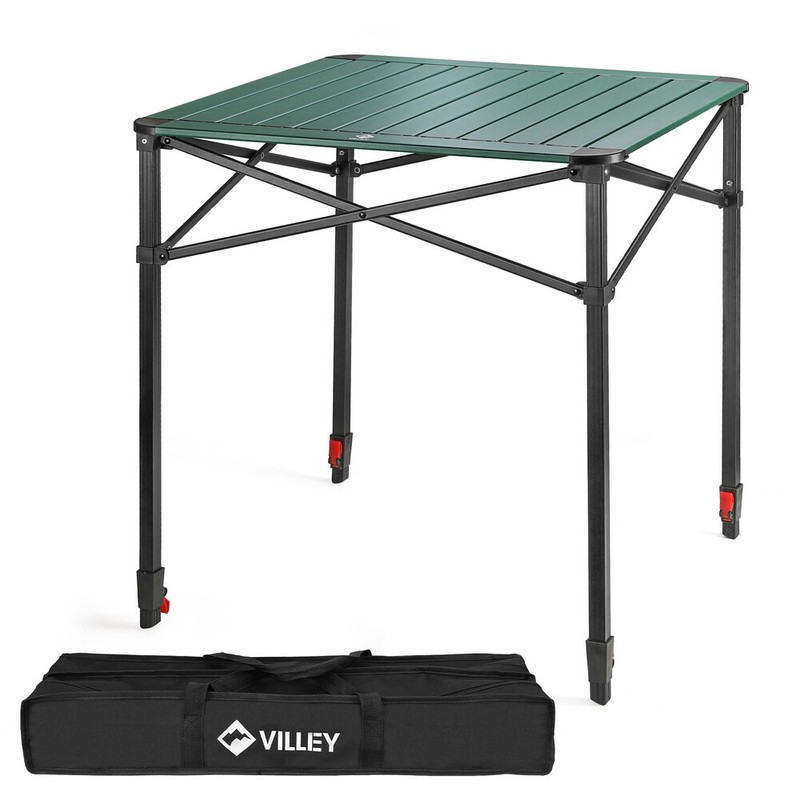 VILLEY Large Folding Camping Square Table with Carry Bag for Outdoor Camping USA gallery