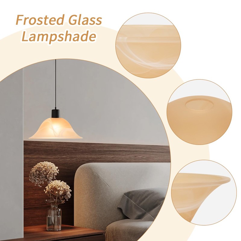 Glass Lamp Shade Replacement for Torchiere Floor Lamps，Lamp Shade for Floor L... gallery