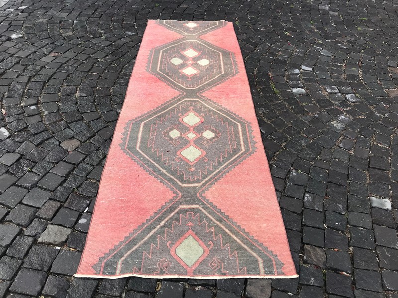 Runner Rug Turkish Runner Rug Oushak Runner Vintage Runner 9,38 X 3,05 Ft gallery