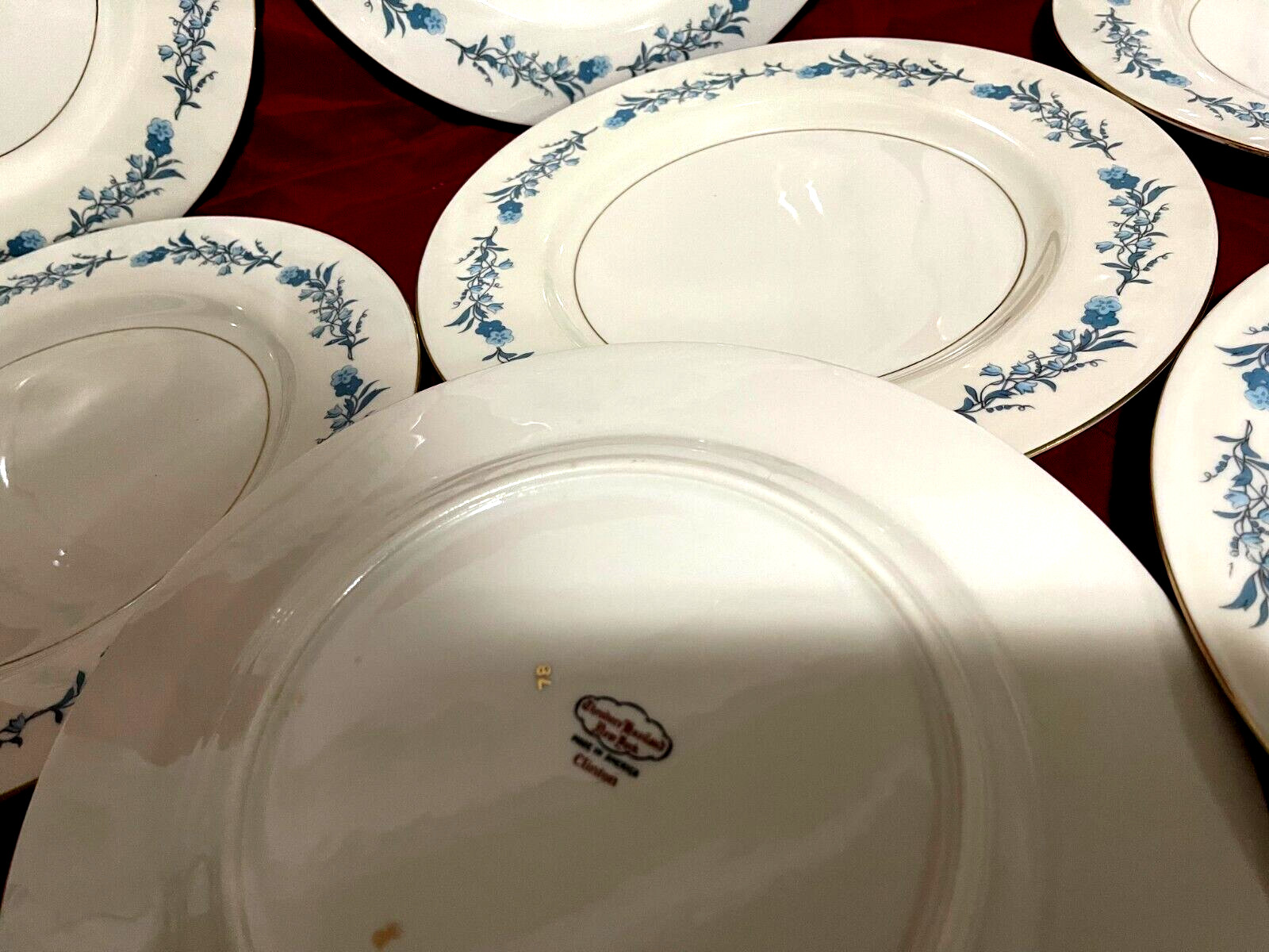 Theodore Haviland New York Clinton Set Of 8 Floral Dinner Plates 10" gallery