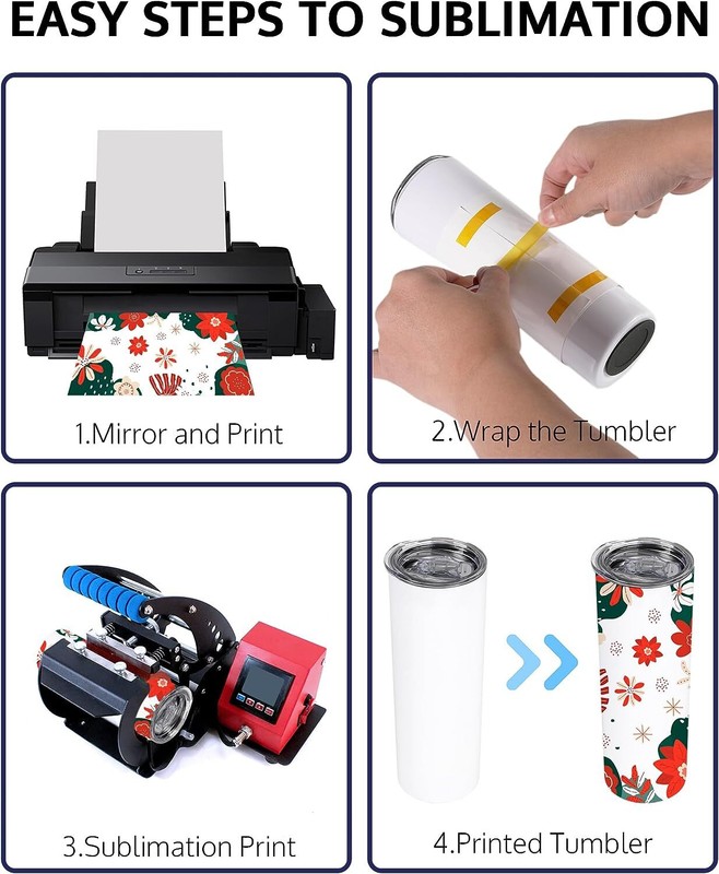HTVRONT 4/8/12/16 Pack Straight Sublimation Tumblers Bulk Blank 20oz Stainless gallery