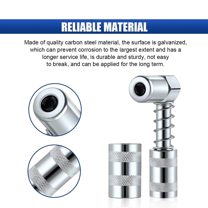 90 Degree Grease Gun Coupler Adapter Grease Fitting Tool for Auto Farm Truck gallery