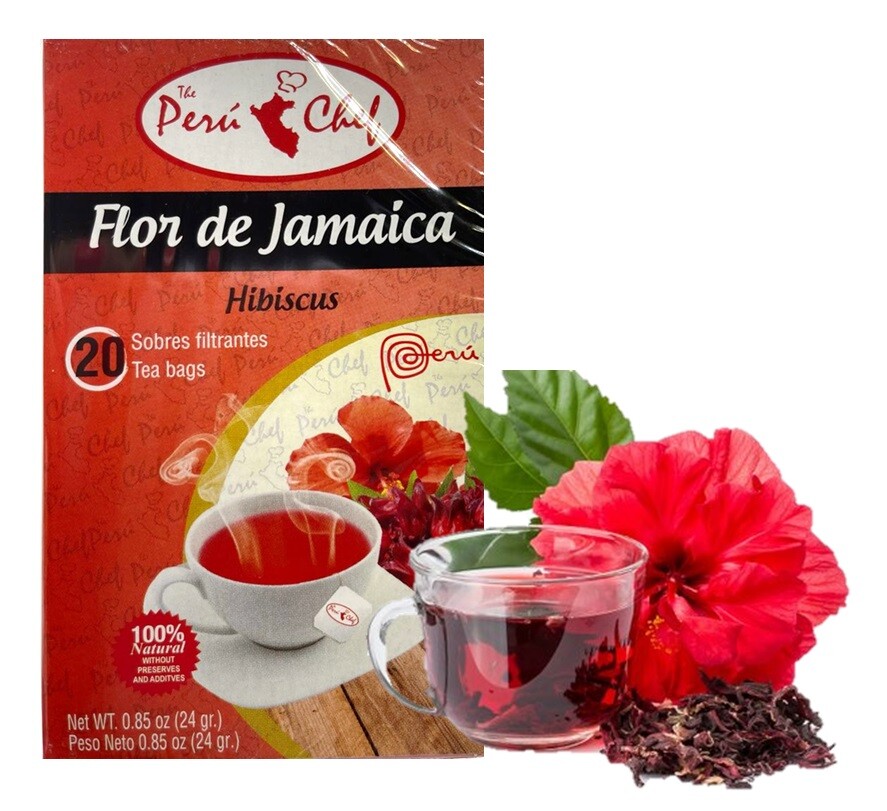 Peru Hibiscus Tea/Sorrel Te Flor de Jamaica Natural Antioxidant (40Tea Bags) gallery