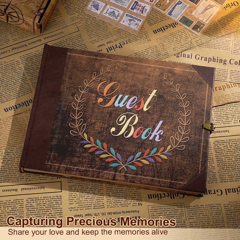 124-Page Wedding Guest Book Multipurpose Memory Book DIY Photo Album for Wedding gallery