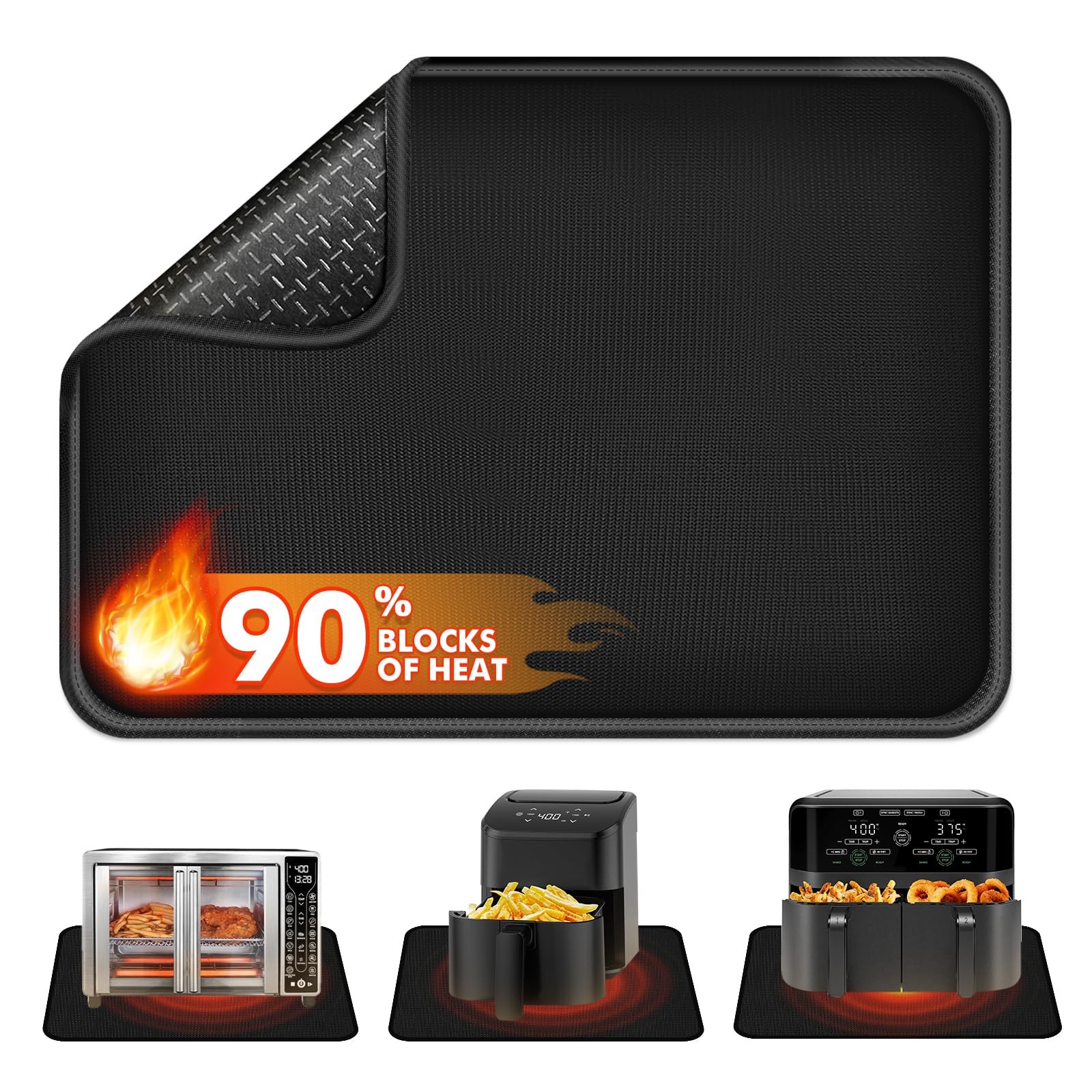 Heat Resistant Mats for Countertop 14x12in, 2mm Heat Resistant Mat for Air Fr... gallery