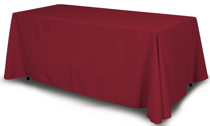 Solid Color Trade Show Table Throws 4 Sides Expo 6/8 Ft Black Blue Red White gallery