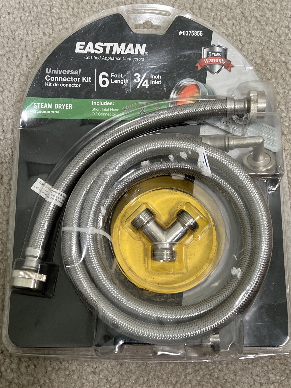Eastman Universal Connector Kit Steam Dryer 6ft Length 3/4" Inlet 0375855 98538 gallery
