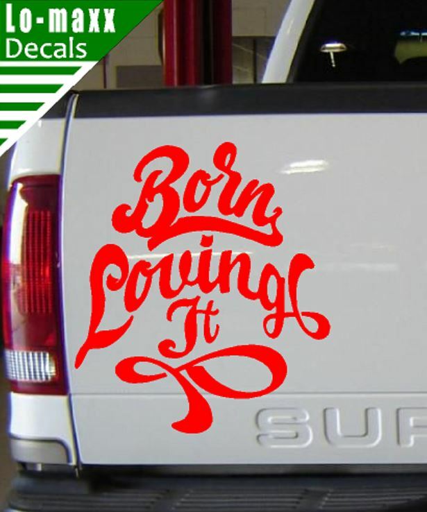 Born loving It Custom Design Art Various Sizes & Colors Die Cut Vinyl Decal gallery