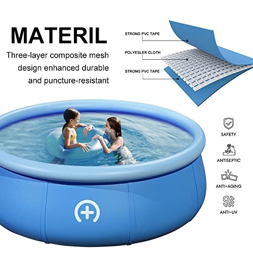 JBOX POOL BACKYARD EASY SET OUTDOOR INFLATABLE ROUND 10FT X 30IN - BLUE gallery