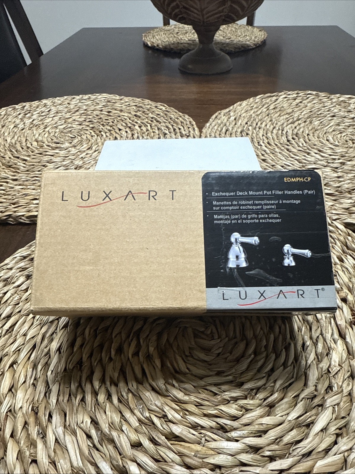 Luxart Exchequer Deck Mount Pot Filler Handles Pair – Chrome (EDMPH-CP) NIB gallery