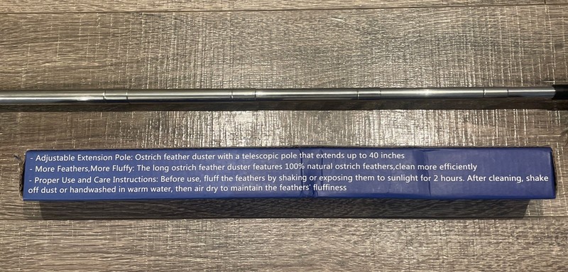 Extendable Ostrich Feather Duster 12-40 Inches Long Handle Reusable New in Box! gallery