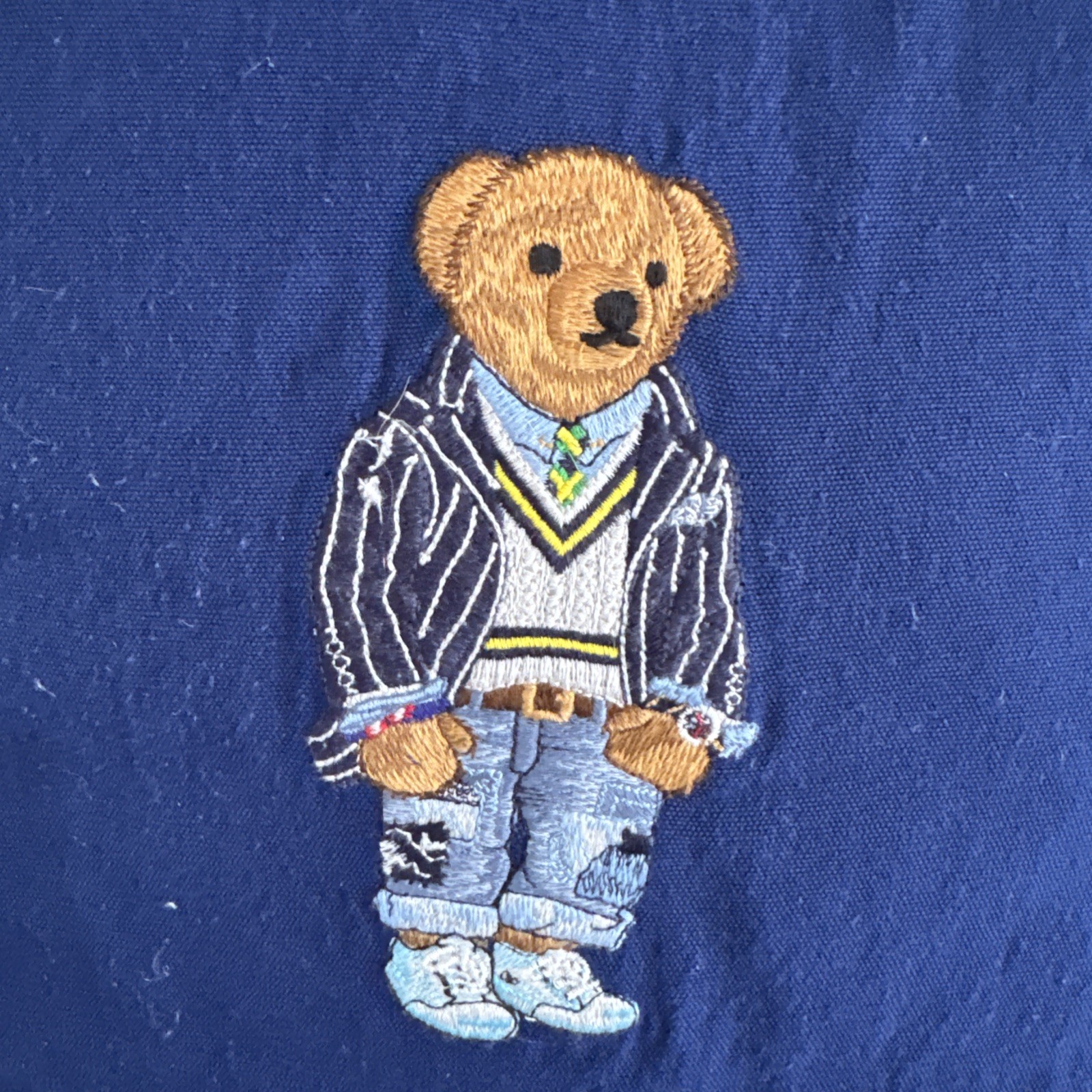 Polo Home Ralph Lauren Navy With Embroidered Bear 19”x19” gallery
