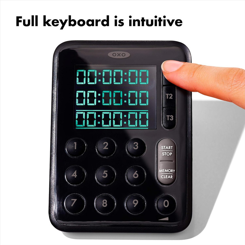 Good Grips Digital Triple Kitchen Timer - Black gallery