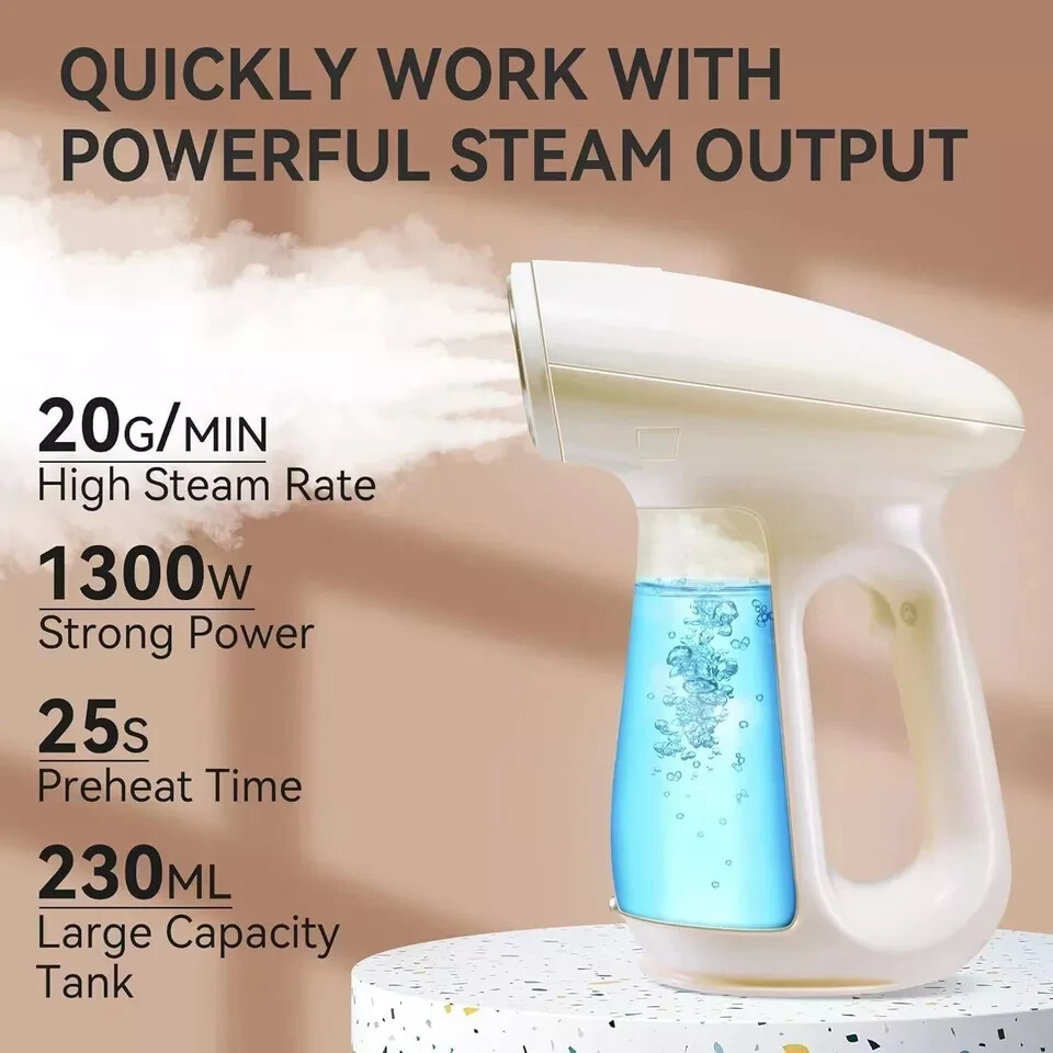 Bear Steamer for Clothes, Handheld Clothes Steamer, 1300W Strong Power Garment gallery