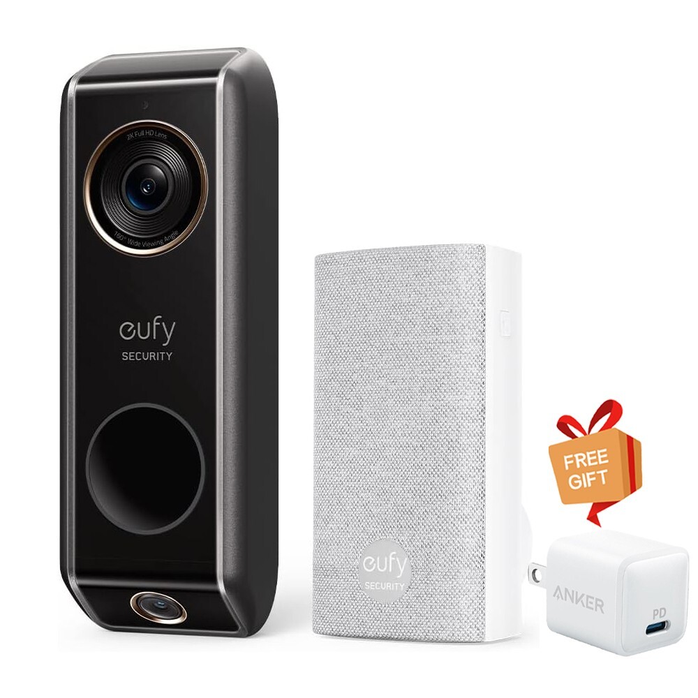 eufy Dual Camera Smart Video Doorbell + Chime 2K HDR Security Cam work w/ Alexa gallery