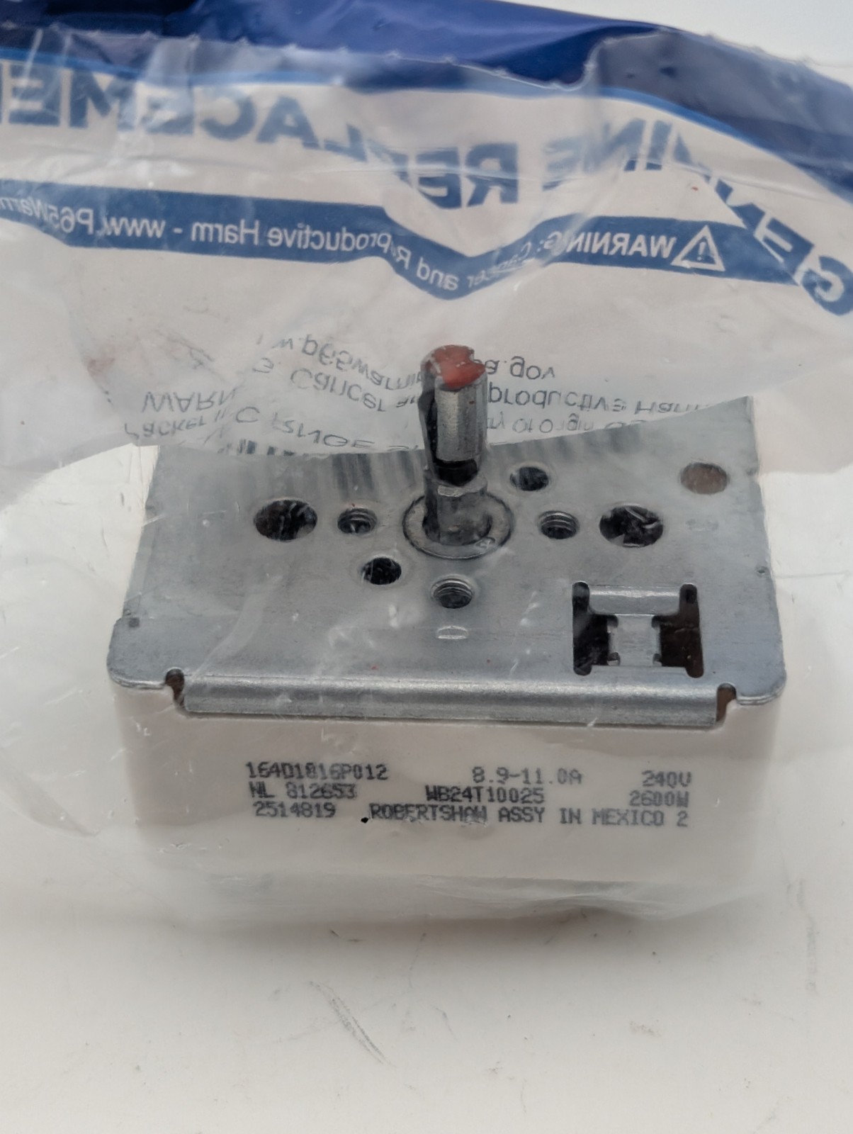 OEM GE Replacement WB24T10025 Infinite Burner Switch For GE Cooktops (Sealed) gallery