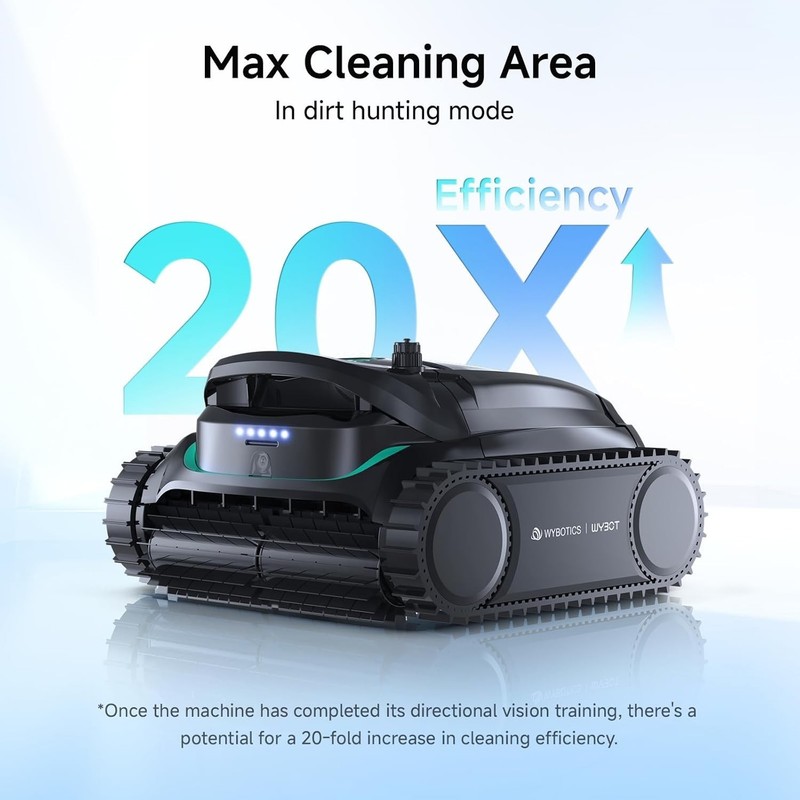 WYBOT M2 AI Pool Cleaner | App Control | 300min/4305sq.ft | 10,000mAh Brushless gallery