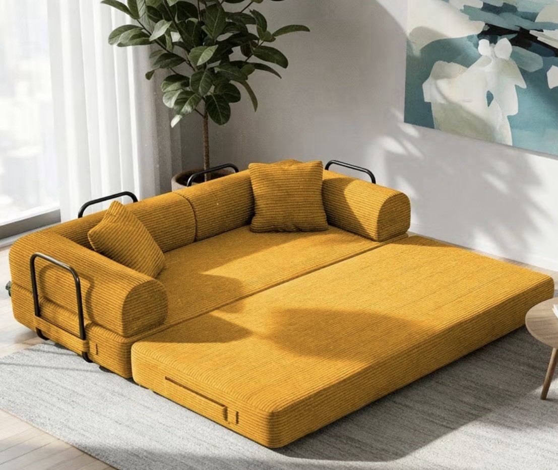Convertible Sofa Bed Sectional with Reclining Bed n Space Saving Compression gallery