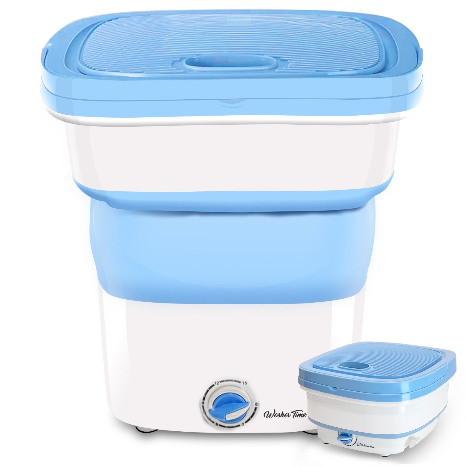 Pure Clean PUCWM33 Foldable Portable and Lightweight Mini Washing Machine, Blue gallery