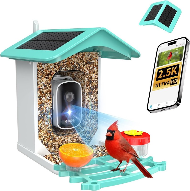 Smart Bird Feeder with Camera, AI Identify 16,000+ Birds gallery