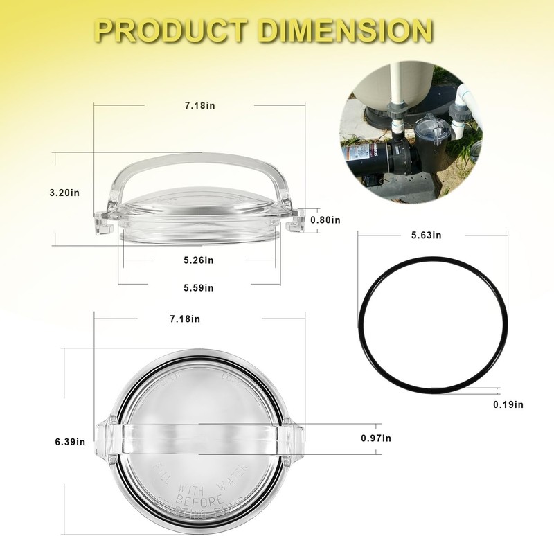 SPX1500D2A Strainer Cover with O-Ring Fits Hayward Power-Flo SP1705 S144T1540S gallery