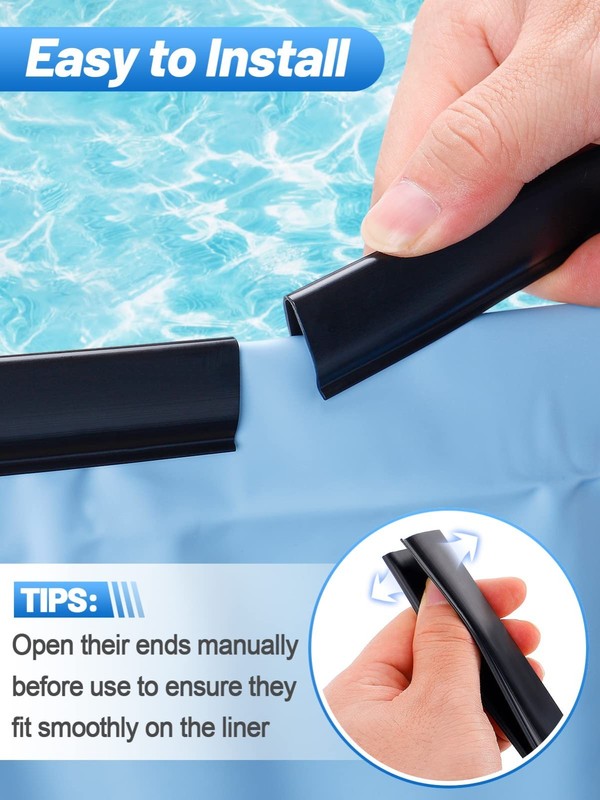 Extra-Long 24" Coping Strips for Above Ground Pool Liners - Easy Install Liner C gallery