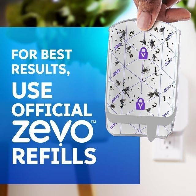 Zevo Flying Insect Trap Starter Kit - 2 Plug-in Bases + 2 Refill Cartridges-UV gallery