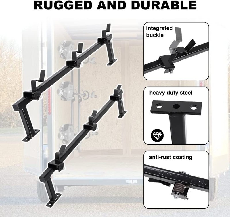 3 Place Locking Trimmer Rack Holder for ENCLOSED Landscape Trailers gallery