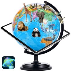 3D AR Interactive AR World Globe LED Night Light Geography Learning Desk Decor