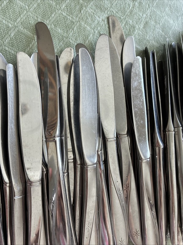 74 Oneida Community Stainless Flatware Knife Knives Lot Wedding Crafts Camp Chur gallery