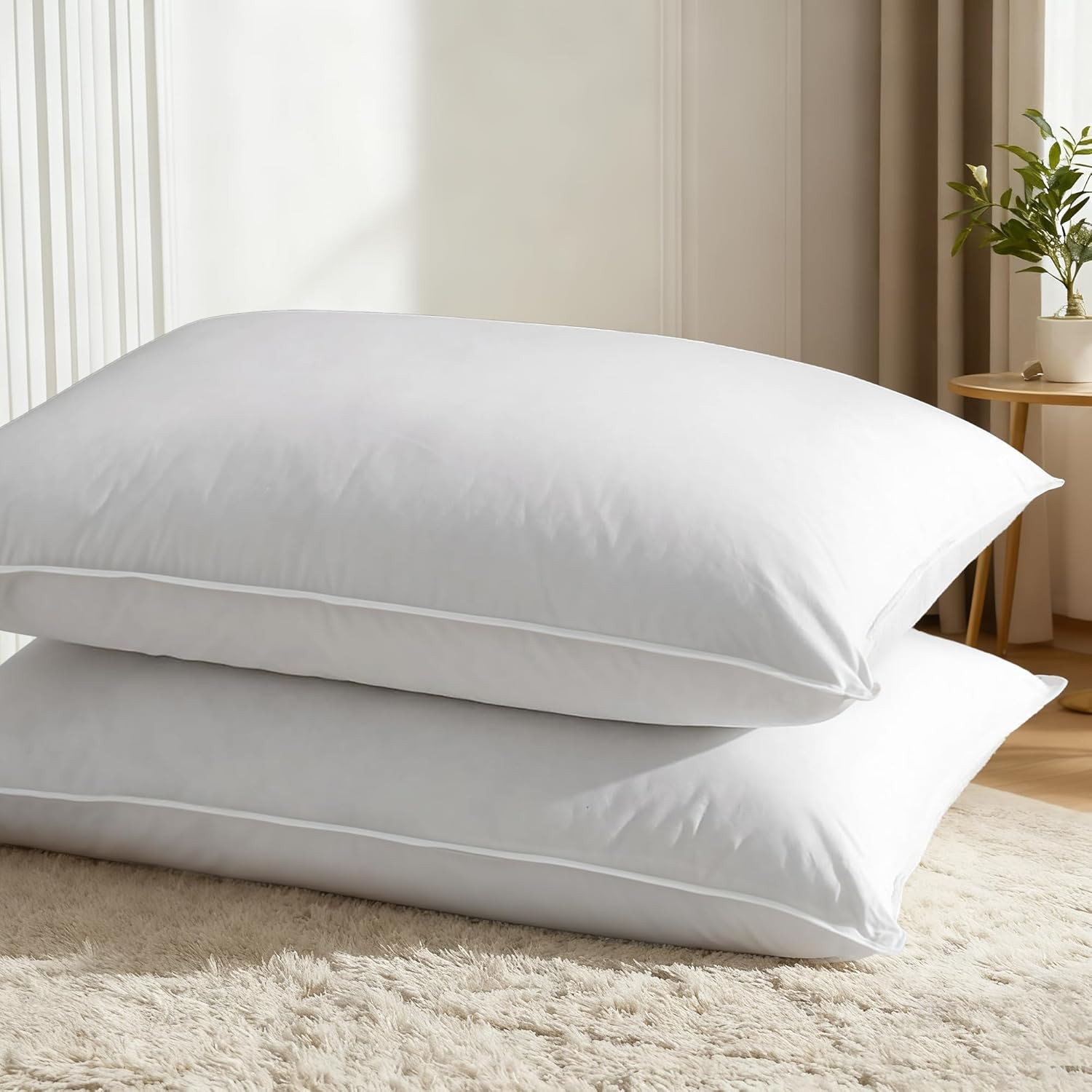 Goose down Pillows King Size Set of 2 with 750 Fill Power, Hotel Quality Bed Pil gallery