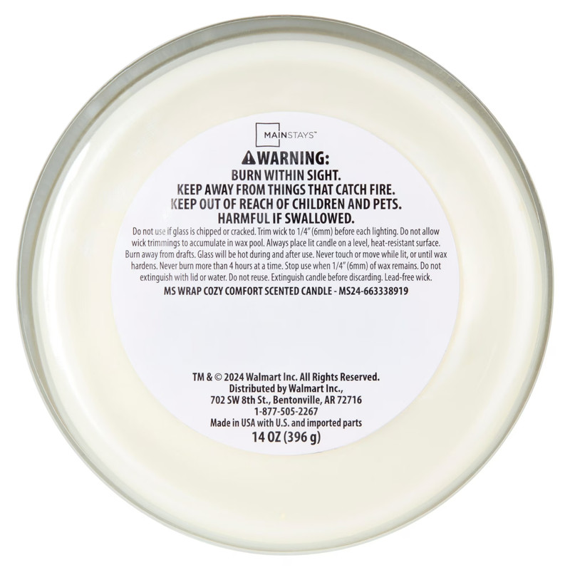 3-Wick Textured Wrapped Cozy Comfort Scented Candle, 14 oz gallery
