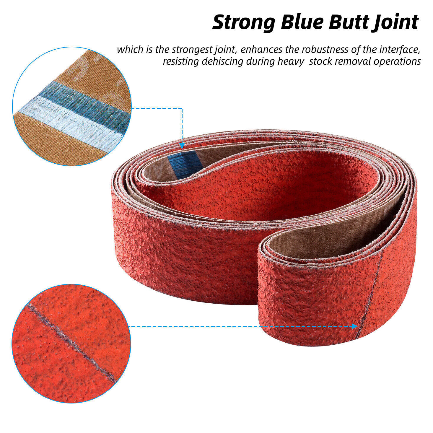 2 X 72 Inch 36 Grit EdgeCore Ceramic Grinding Sanding Belts 6 Pack gallery