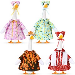 4 Set Spring Summer Fall Winter Goose Outfits Seasonal Cute Porch Goose Cloth…