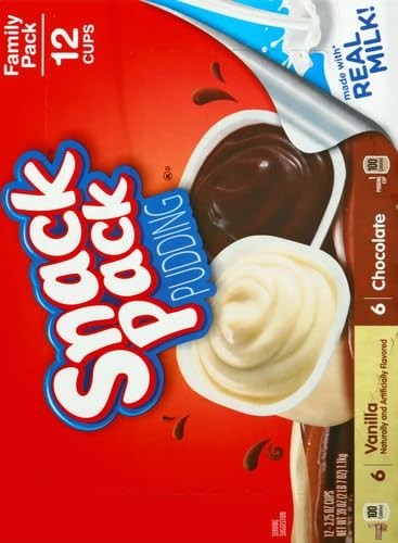 Snack Pack Chocolate and Vanilla Pudding Cups Family Pack, 12 Count gallery