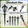 4 Pcs Antique Garden Hose Guide Spike, 13.7" Fleur De Lis Decorative Cast Iro... gallery
