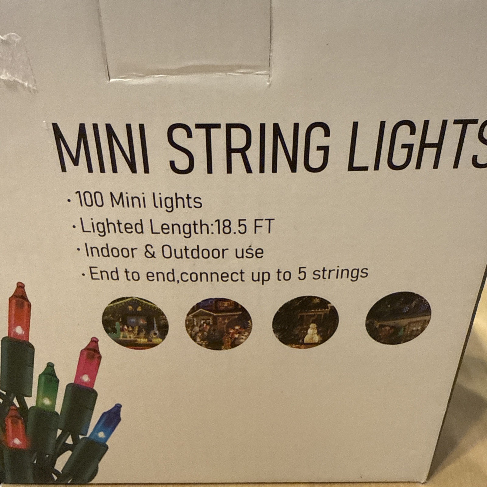 10 BOXES Dazzle Bright 100 Mini String lights 18.5 Ft Length Multicolor gallery