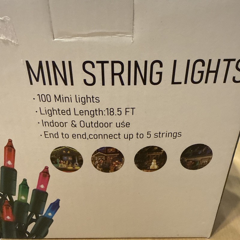 10 BOXES Dazzle Bright 100 Mini String lights 18.5 Ft Length Multicolor gallery