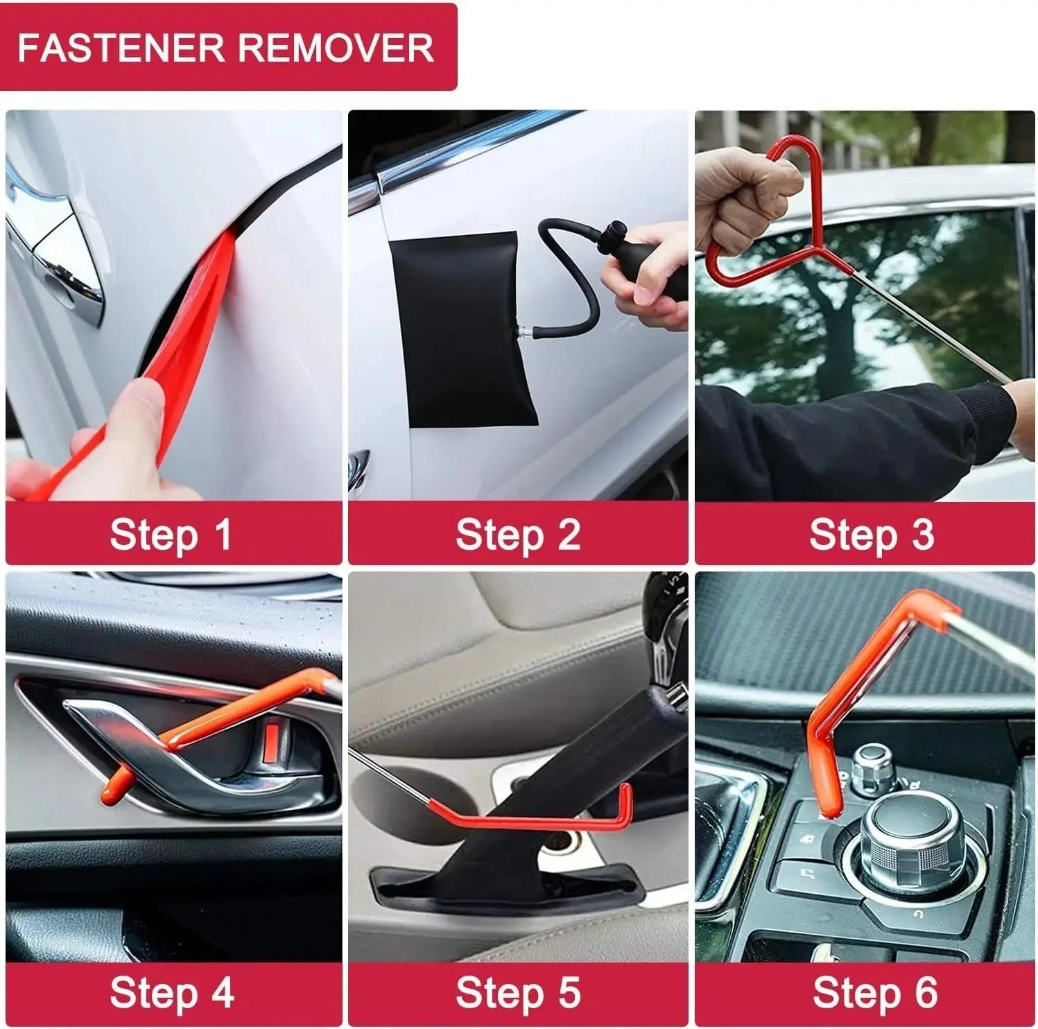 Car Door Tool Kit Air Pump Long Reach Unlock Repair Set Bag 21/18PCS gallery